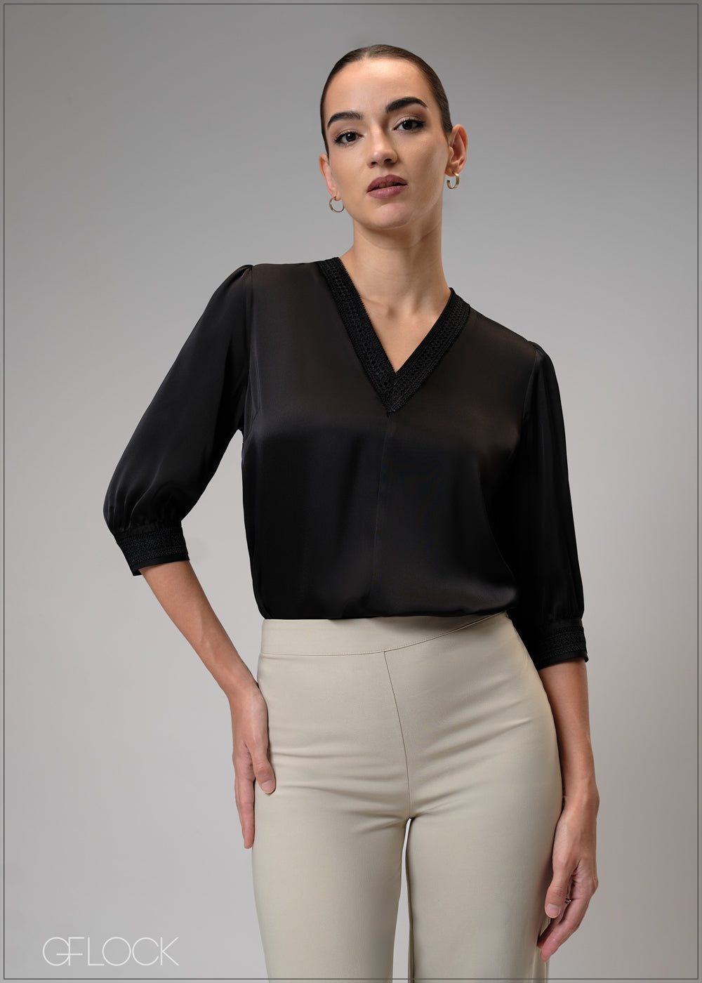 Lace Trim Top - 210725