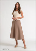 High Waist Midi Skirt - 170826