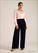 Long Sleeve Satin Shirt - 261026