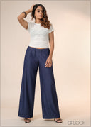 Low Waist Pleated Pant - 040426