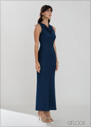 Open Back Cowl Dress - 050626