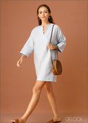 Three Quarter Sleeve Dress - 021023