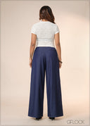 Low Waist Pleated Pant - 040426