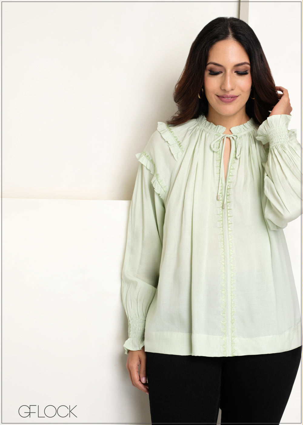 Embroidered Full Sleeve Blouse - 140625