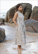 Printed Button Down Dress - 201026