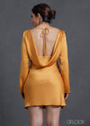 Back Cowl Tie-Up Mini Dress - 230224