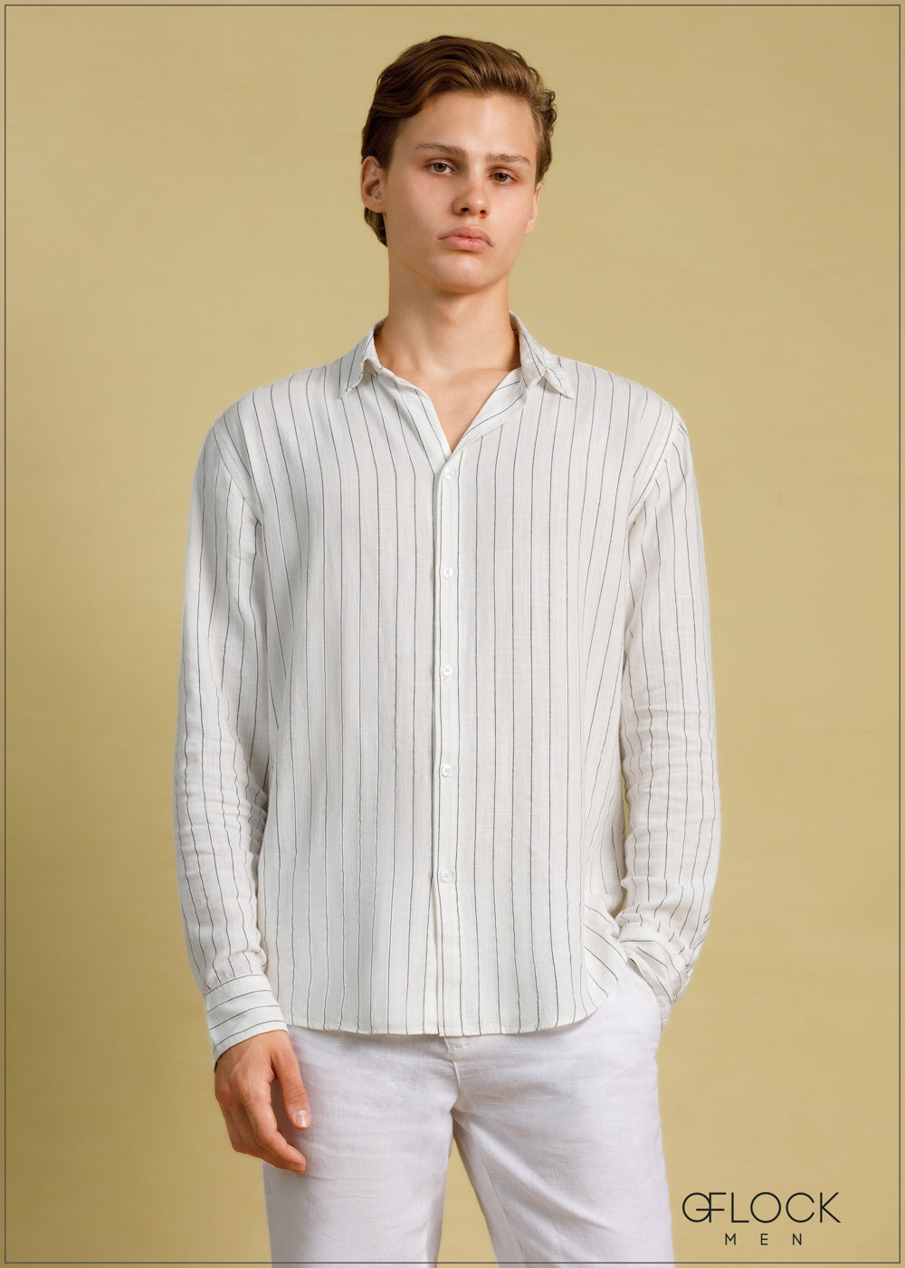 Relax Fit Stripe Linen Shirt - 030724 - 02