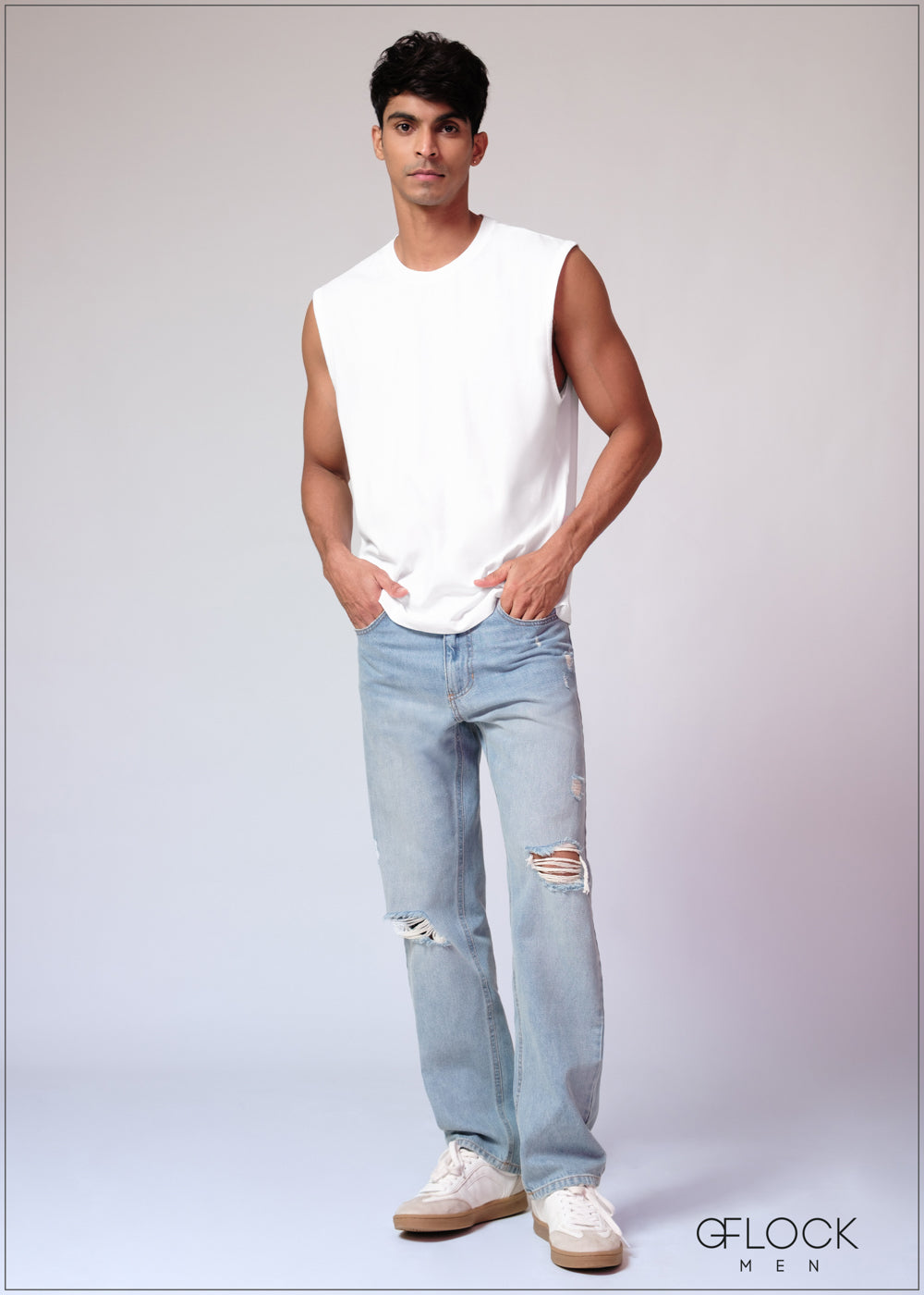 Cut Sleeve T-Shirt - 100126