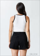 Black Denim Short - 251125D