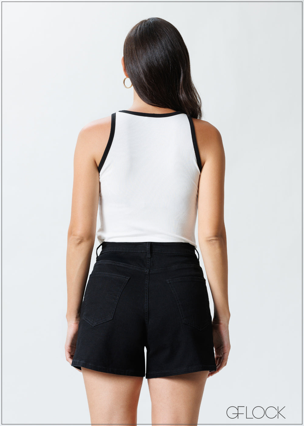 Black Denim Short - 251125D