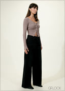 Black Wide Leg Jean - Long Length - 030626