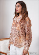 Printed Oversized Shirt - 280826