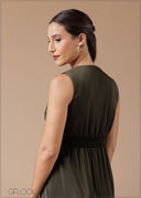 V-Neck Wrap Dress - 061224