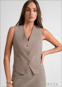V-Neck Detailed Waistcoat - 170826