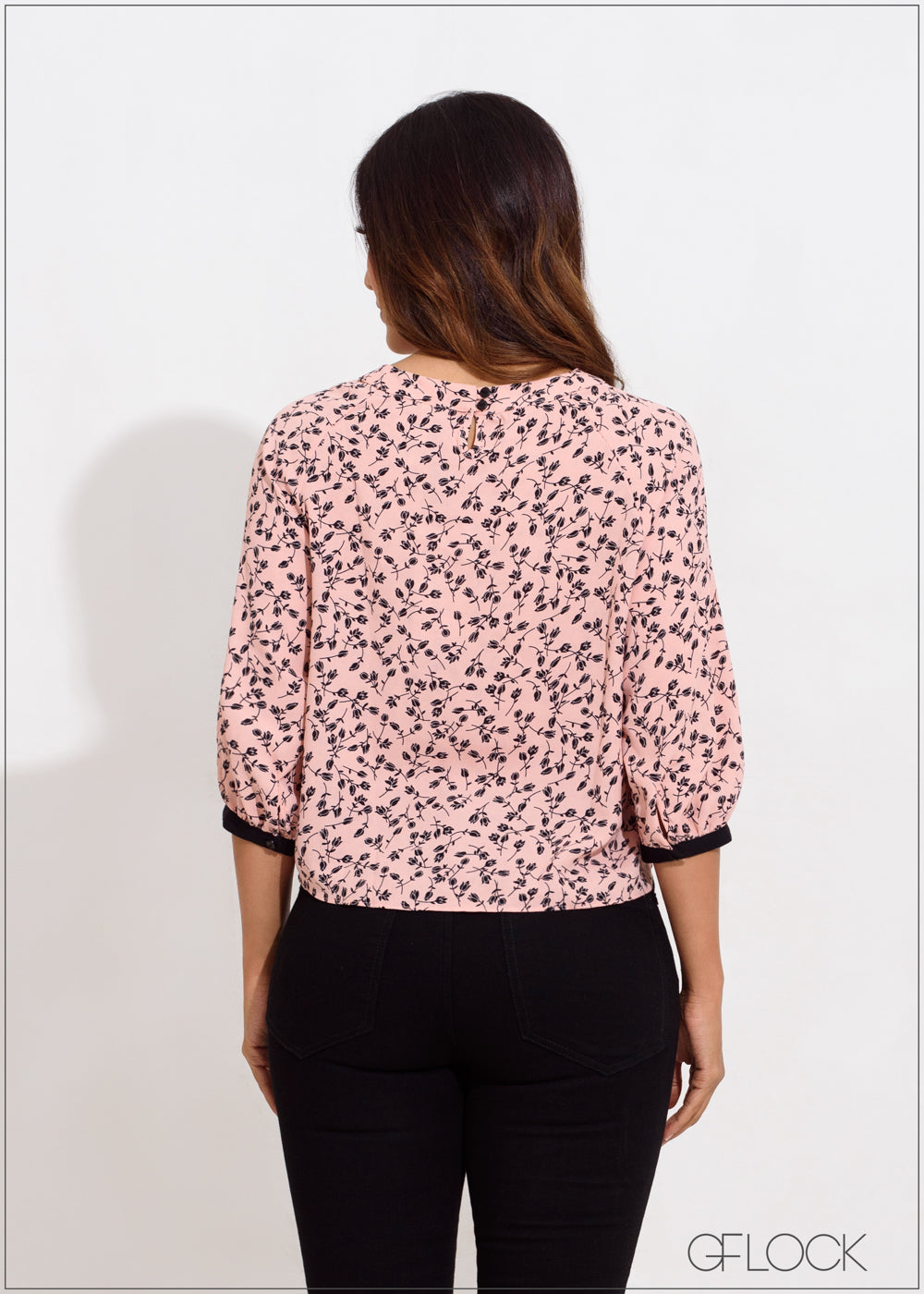 Contrast Cuff Detail Top - 050623