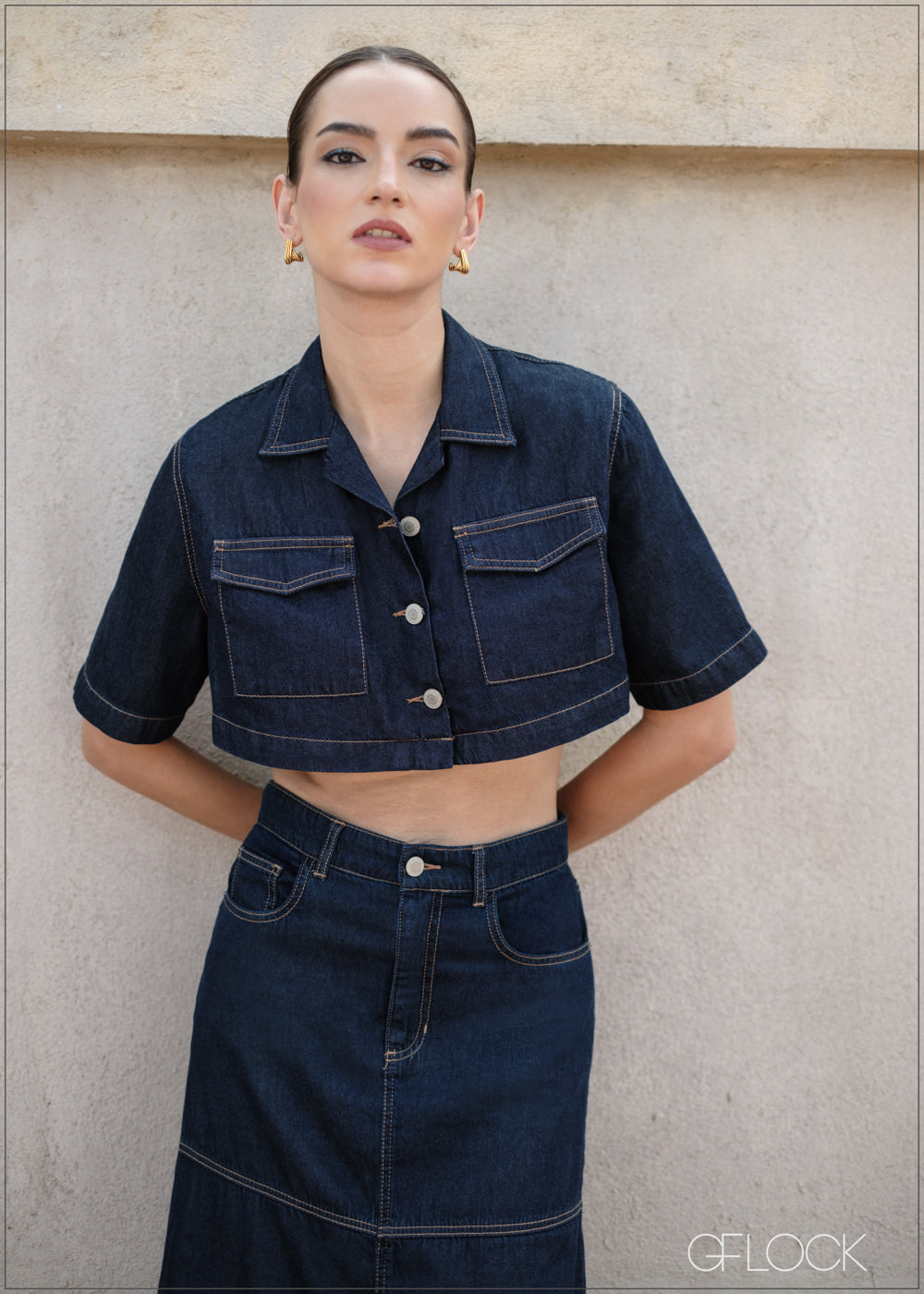 Denim Long Skirt - 090425