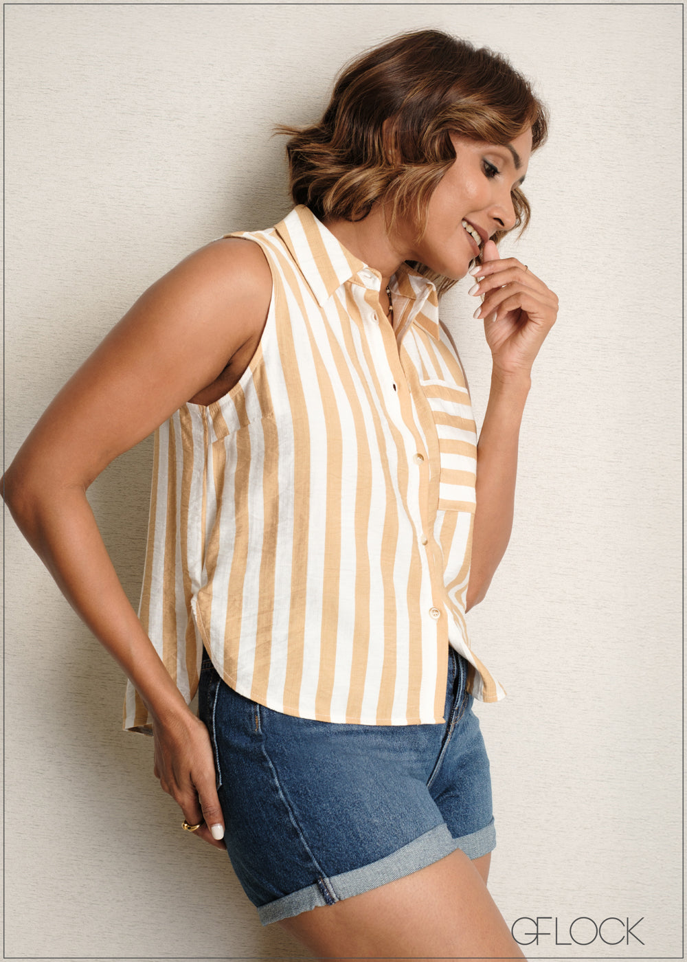 Striped Sleeveless Top - 090525