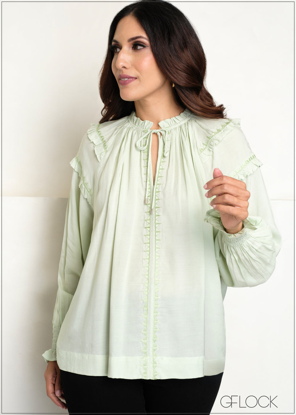 Embroidered Full Sleeve Blouse - 140625