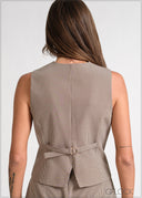 V-Neck Detailed Waistcoat - 170826