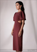 Cut-Out Detail Midi Dress - 151026