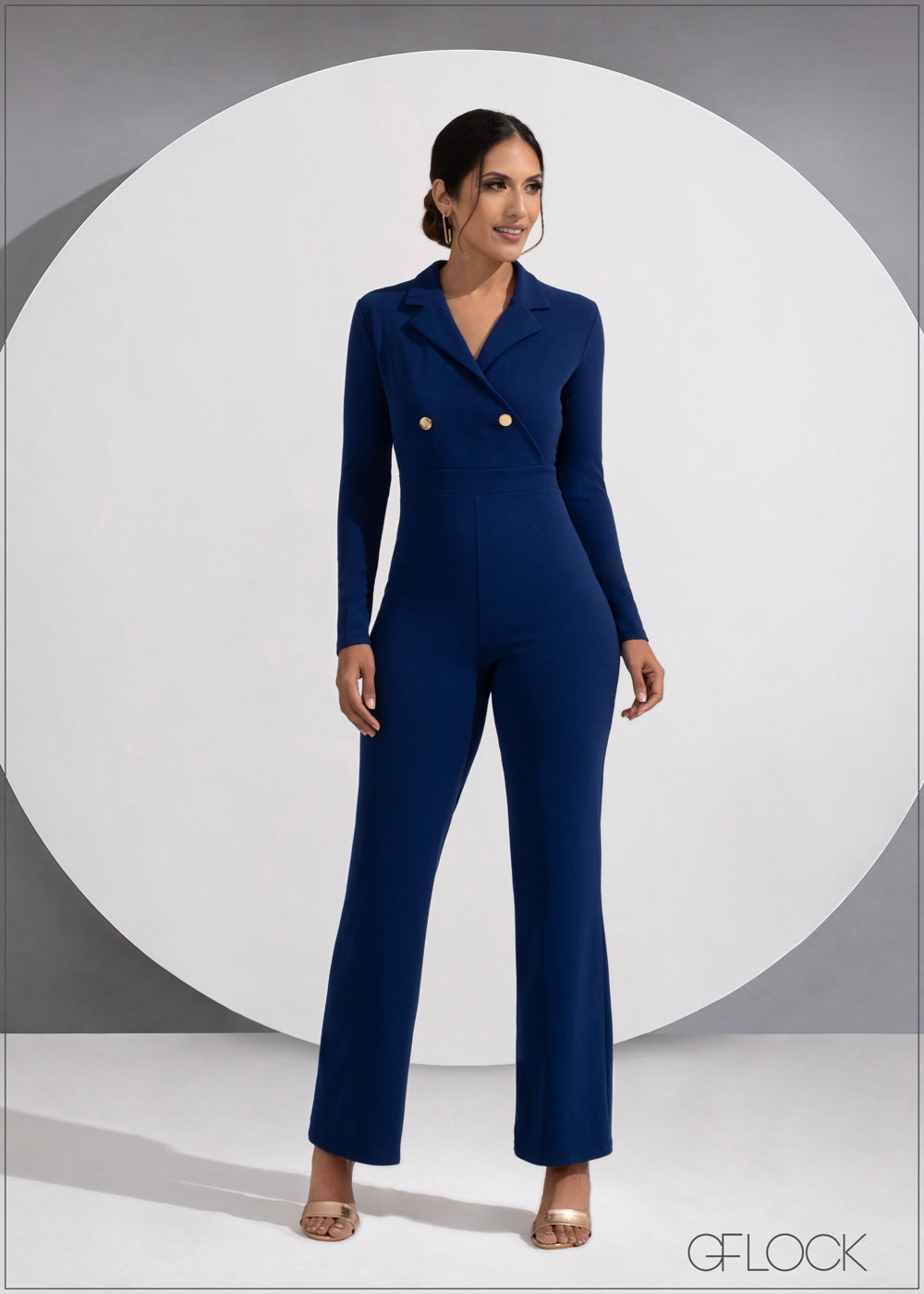 Long Sleeve Blazer Jumpsuit - 190523