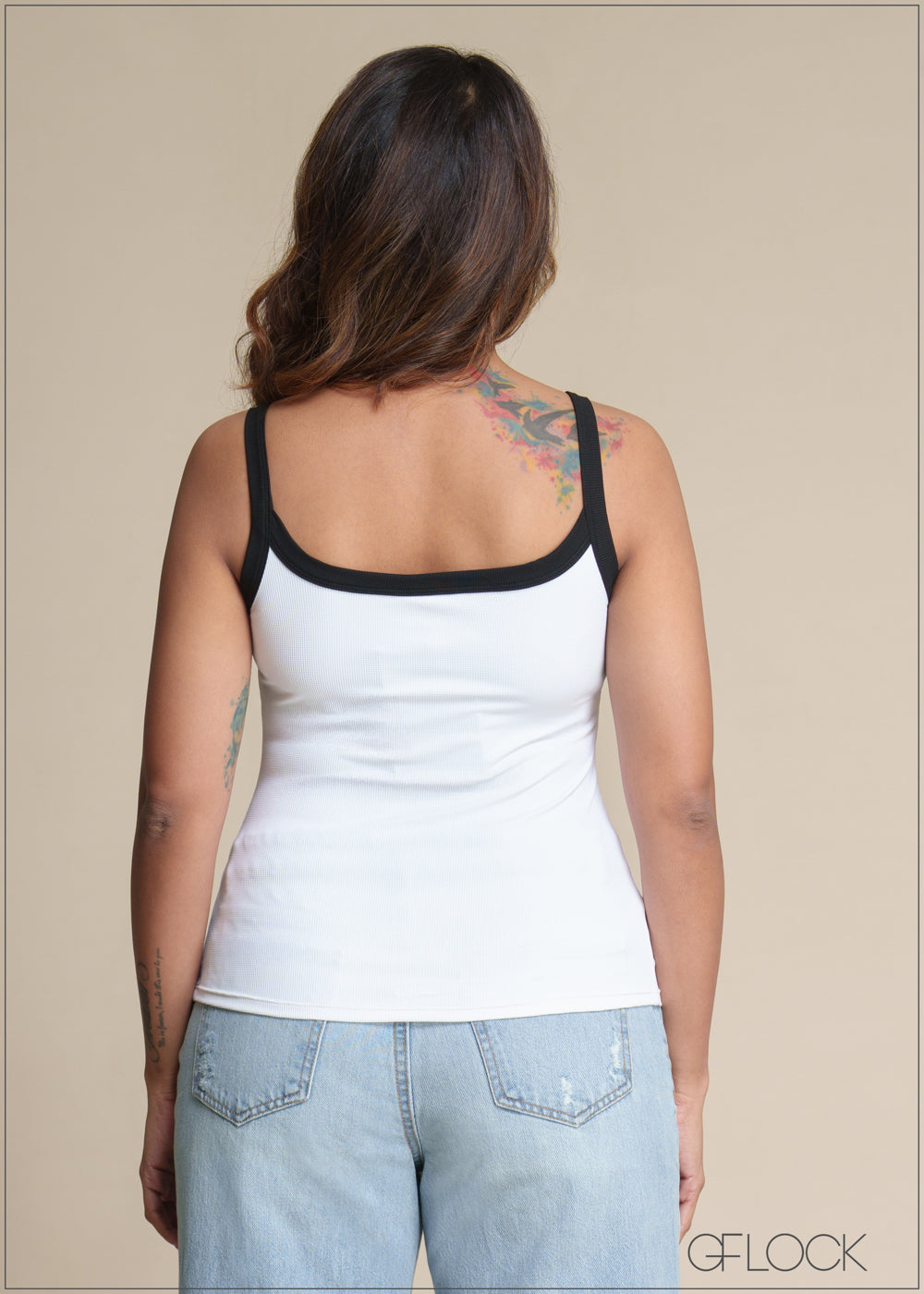 Contrast Detailed Tank Top - 180825