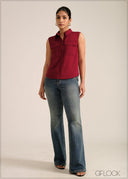 Sleeveless Collared Top - 261026