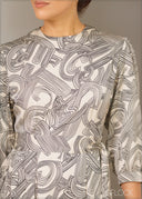 Puff Sleeve Midi Dress - 251023