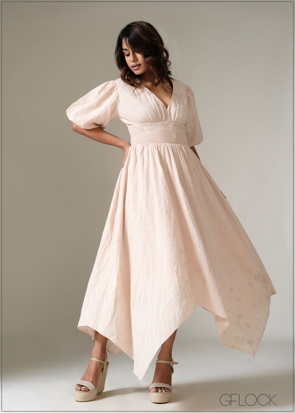 Smocking Detailed Dress - 231225