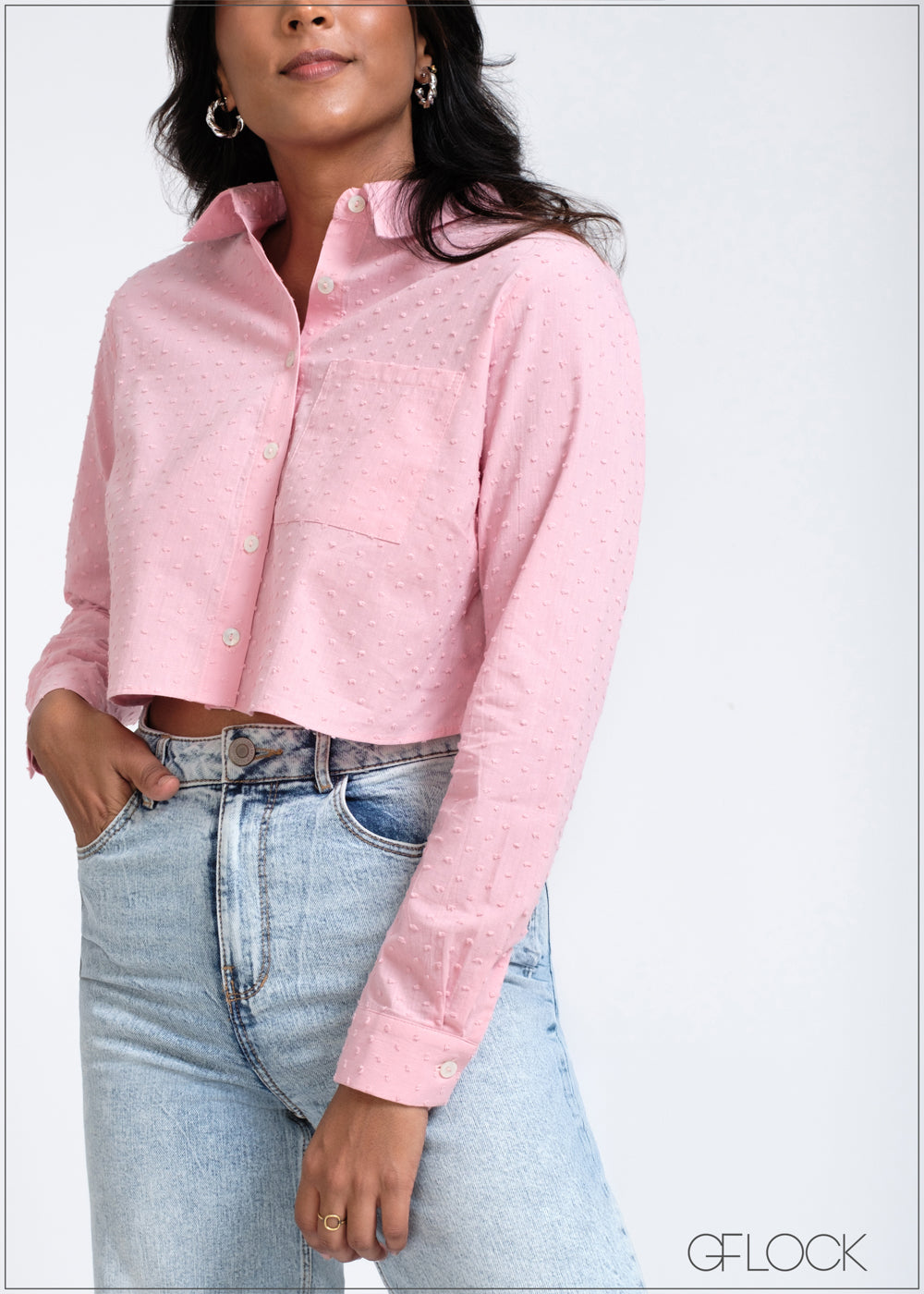 Long Sleeve Crop Shirt - 260525