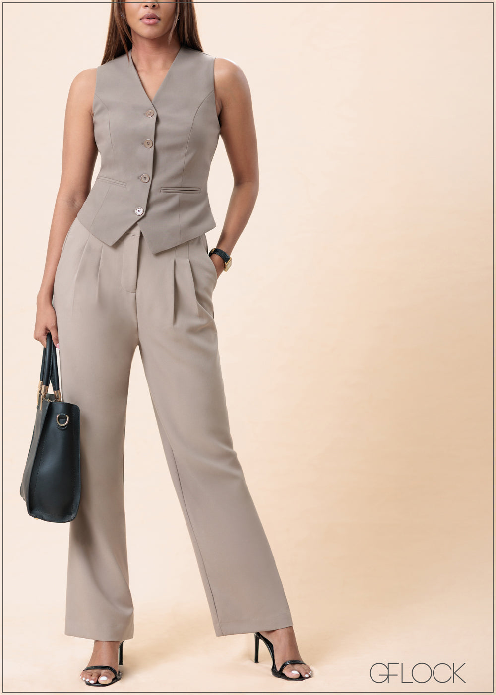 High Waist Pant With Pleats - 160525