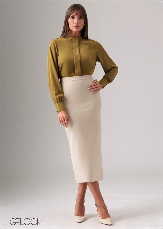 Box Pleat Detail Top - 120126