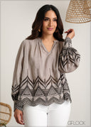 Embroidered Blouse - 060625