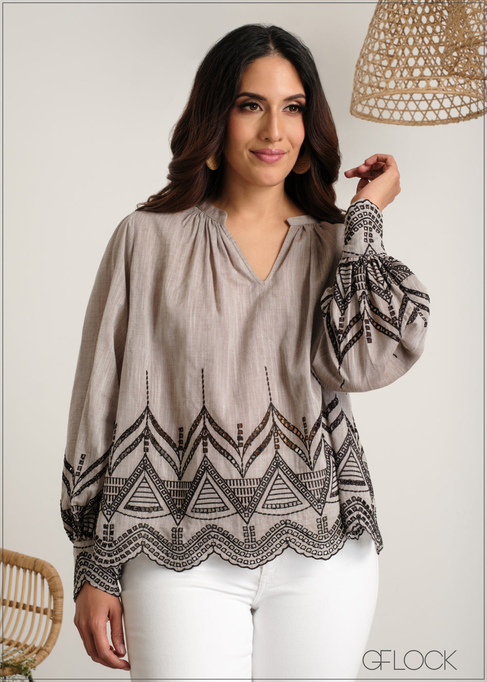 Embroidered Blouse - 060625