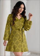 Long Sleeve Mini Dress - 090625