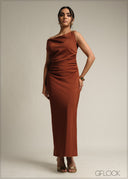 One Shoulder Maxi Dress - 231026