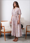 Printed Shirt Dress - 280826