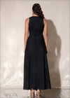 V-Neck Sleeveless Maxi Dress - 110125