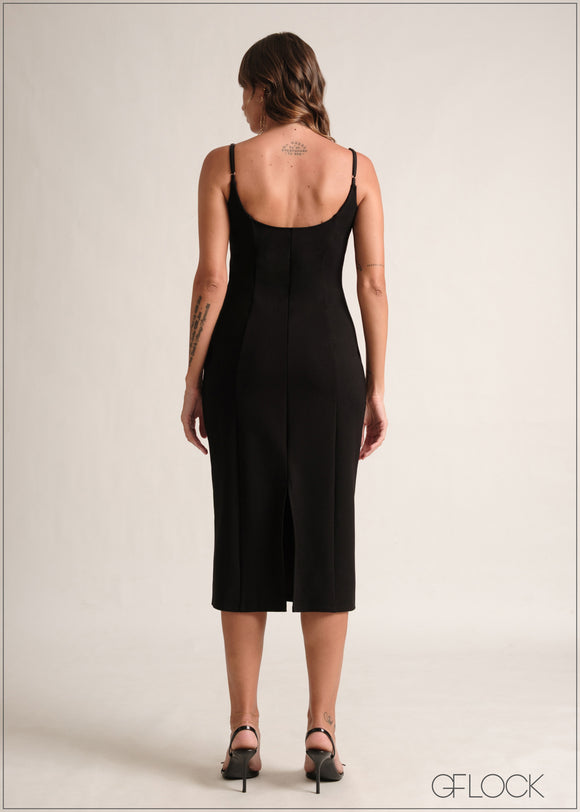 Bodycon Midi Dress - 190126