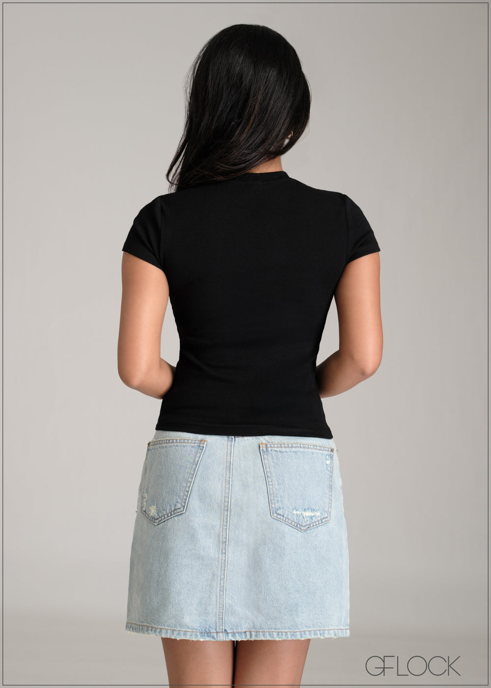 Short Sleeve Rib Top - 061225