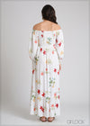 Floral Printed Smocking Tiered Dress - 250425