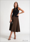 High Waist Midi Skirt - 170826