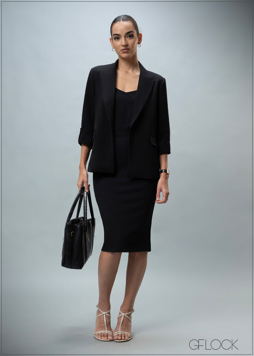 Blazer With Sleeve Tab - 010825