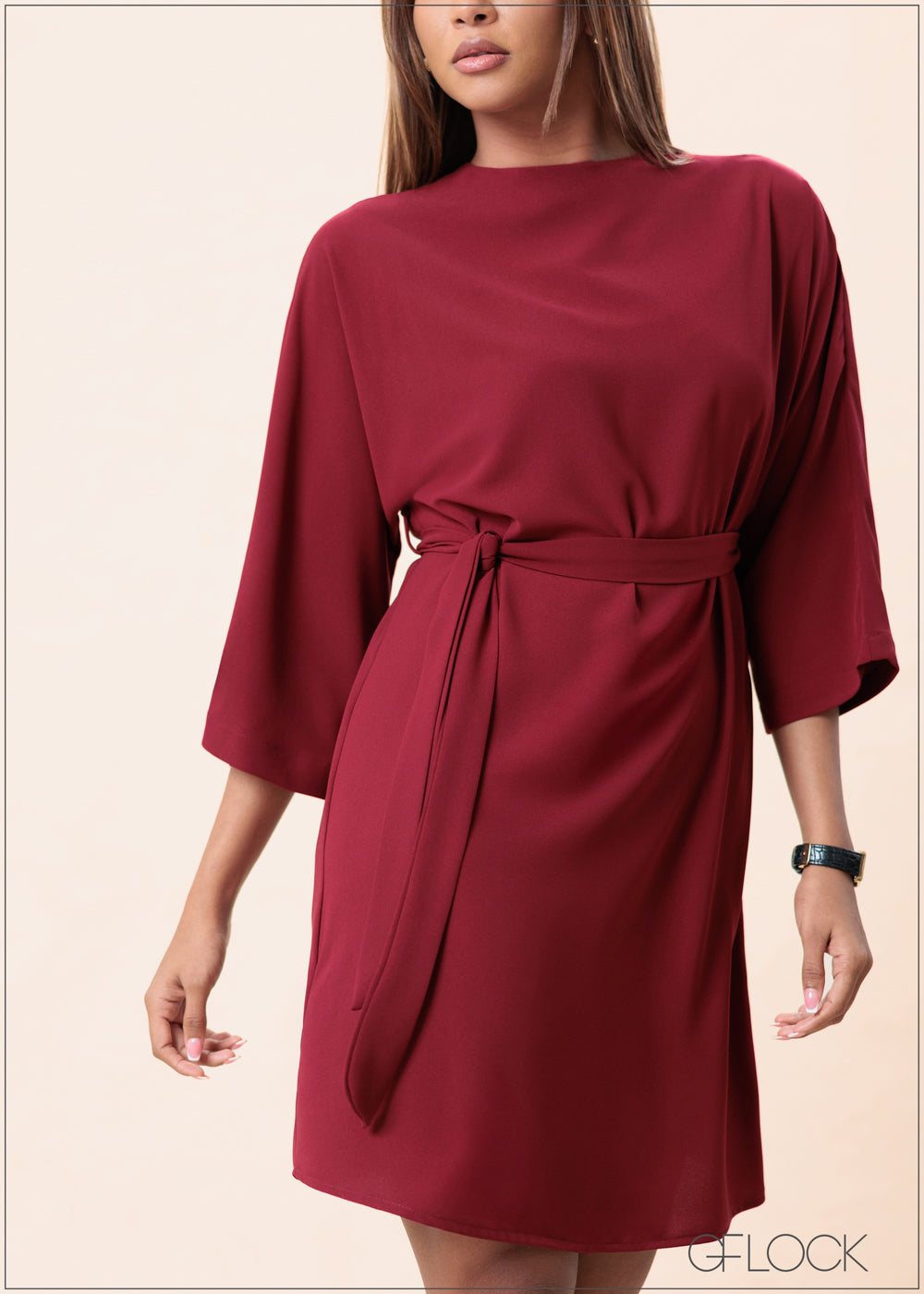 Three Quarter Sleeve Dress - 160525