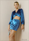High Waisted Mini Velvet Skirt - 091223