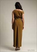 One Shoulder Maxi Dress - 231026