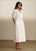V-Neck Dress - 290526C
