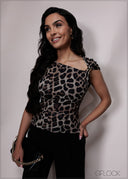 One Shoulder Trim Detail Top - 151026