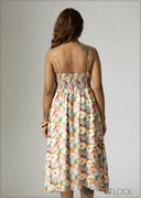 Smocked Floral Dress - 201026