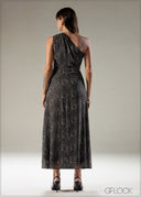 One Shoulder Trim Dress - 121225